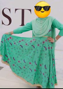Elegant Teal Anarkali Suit