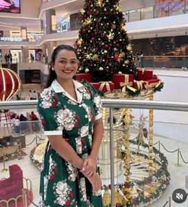 Green Floral Midi Dress