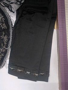Elegant Black dress with pent dupatta