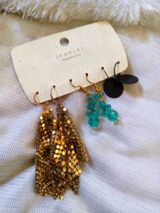 3 Pairs of Dangle Earrings
