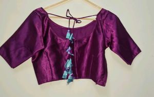 Vibrant Purple satin lehenga