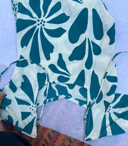 Floral Print Long Sleeve Kurti