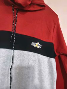 Red and grey tone Hoodie