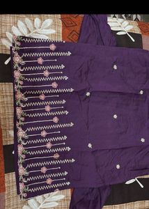 Elegant Purple Embroidered Kurta Set with Dupatta