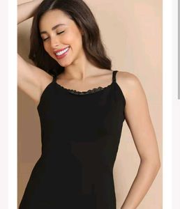 Black Lace Trim Camisole Tank Top