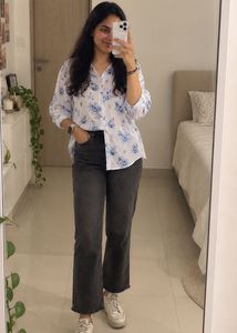 Floral Print Button-Up Shirt