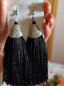 Black Tassel Earring