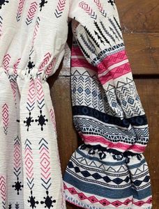 Boho Chic Striped Mini Dress