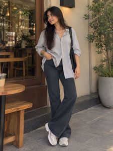 H&amp;M Striped Oversized Shirt for Women’s