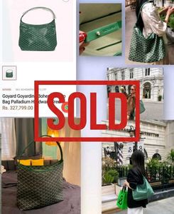 Goyard Hobo boheme green bag