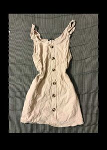 Cute Button-Front Mini Dress