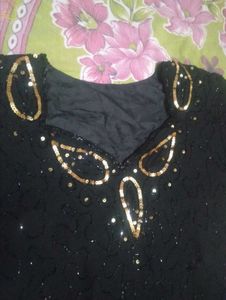Embellished Black Blouse