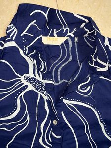 Blue Floral Print Shirt
