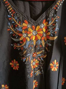 Embroidered Floral Tunic Top