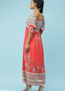 LABEL RITU KUMARPINK FLORAL PRINTED MAXI DRESS