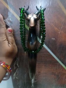GreenEmrald Pearl  Stone Necklace
