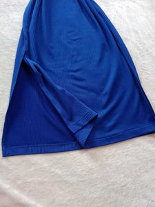 Royal Blue Ruffle Sleeve Midi Dress