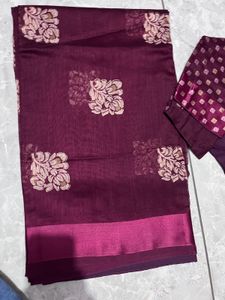 Elegant Purple Floral Saree