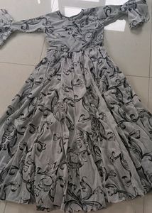 Gown With Koti For Girls