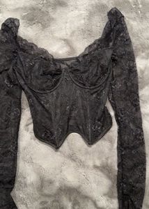 Sheer Lace Corset Top