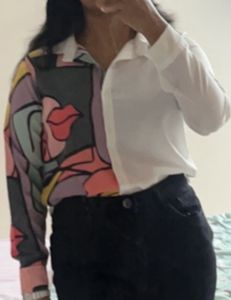 Artistic Abstract Print Shirt