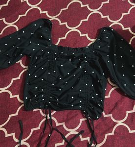 Polka Dot Crop Top