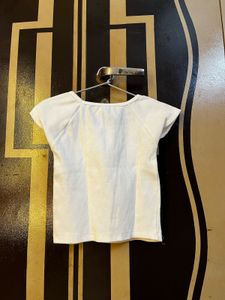 White Square Neck T-Shirt