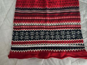 Red Patterned Slip Dress