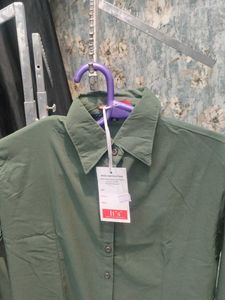 Green Button-Down Shirt