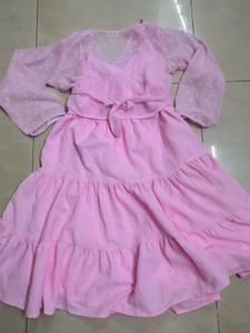 Light Pink Girls Frock(9To10)PRICE DROP