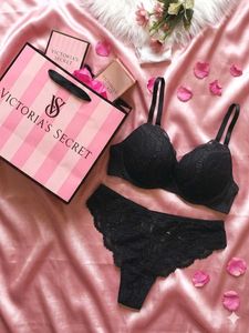 h&m Black Lace Bra & Panty Set