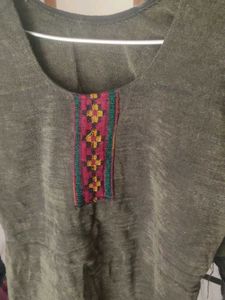 Embroidered Kurta with Tassel Detail