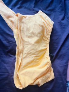 Yellow Tie-Front Bandeau Tube Top