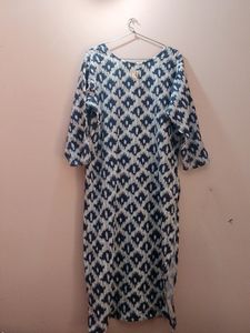 Kurti(White &amp; Blue)