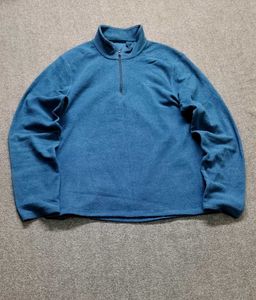 Men's Blue Decathlon Fleece Quarter Zip Pullover