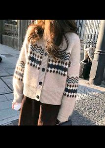 Vintage Argyle Knitted Cardigan 🥺🎀