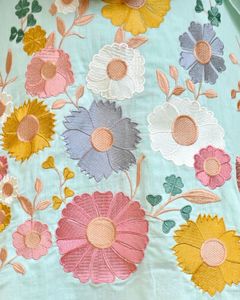 Light Blue Floral Kurta Set