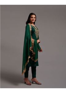 Emerald Green Embroidered Salwar Suit