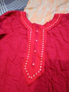 Elegant Red Kurta Set