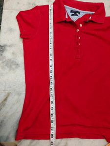 Red Tommy Hilfiger Polo Shirt