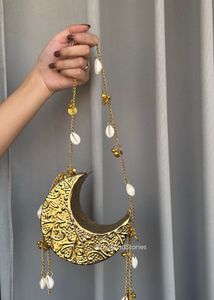 Unique Crescent Moon Clutch Bag