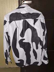 szn mixed fabric shirt