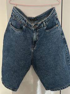 Dress Berry Vintage Wash Denim Shorts Bermuda