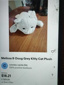 Gray Cat Plush Toy