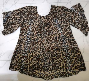 Tiger Print Georgette Top Never Used