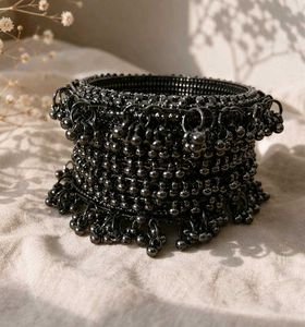 Oxidized Silver Jhumka Bangles