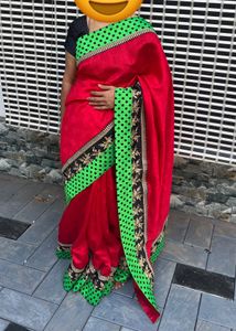 Red Designer Saree