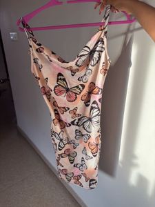 Butterfly Print Mini Dress