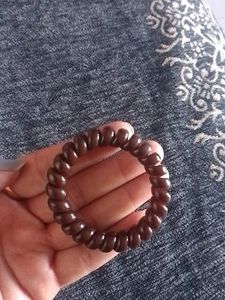 Pearl Beaded Hair Tie And Brown Hair Tie