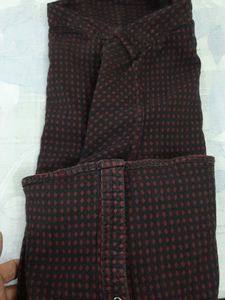 Men's Maroon Printed Casual Shirt